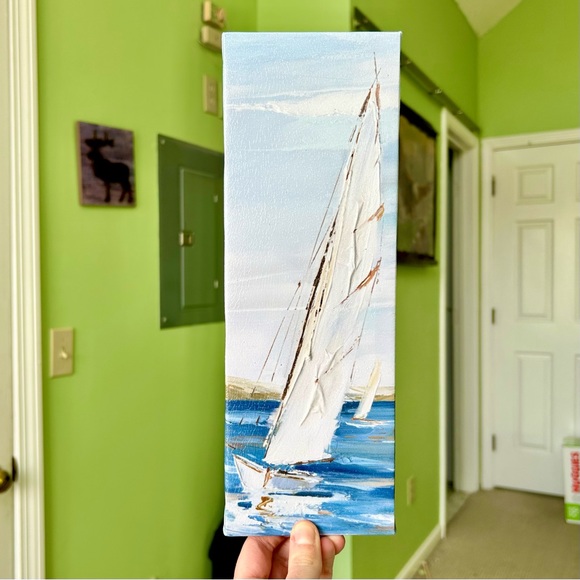 Other - Nautical 3D Beach Ocean Coastal Boat Sail Canvas Art Wall Hanging Decor